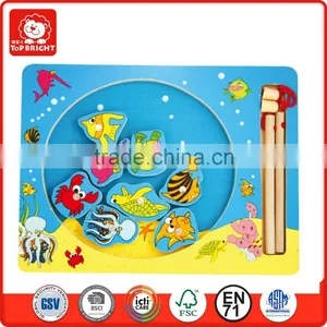 Education City Games Kids Silk Screen Printing Sea Fish Animal Design Fishing Puzzle Manufacturers thumbnail-1