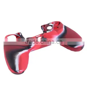 Cool Camouflage Soft Silicone Cover Case Skin For Sony Playstation 4 Dualshock 4 Controller PS4 Console Decals Red thumbnail-3