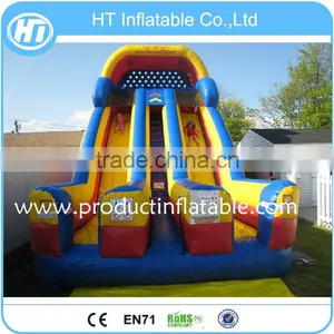 Blue and Yellow Giant Inflatable Slide for Adults,Inflatable Dry Slide for Sale,Water Slide thumbnail-1
