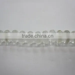 Natural Crystal Quartz Roundel Bead Mineral Gemstone for Jewelry Making thumbnail-1