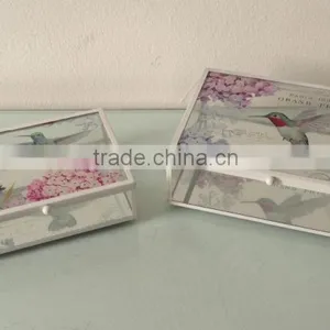 Glass Box With Bird Printing thumbnail-2