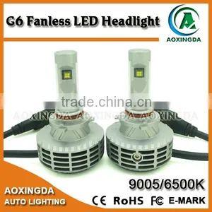 2015 Latest Developmental 9005 HB3 LED Headlight G6 Fanless All in One 6000LM LED Headlight thumbnail-3