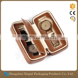 Wholesale Custom Luxury Faux Leather Travel Watch Box Packaging thumbnail-1