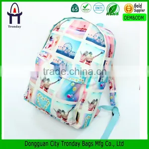 2015 Hot Heat Transfer Printing Canvas School Backpack thumbnail-1