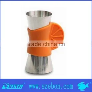 Cool Design Stainless Steel Jigger With Silicon Handle thumbnail-1
