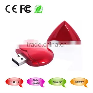 Shenzhen Factory Bulk Heart Usb Flash Memory /flash Stick/usb Flash With Oem Custom Logo 1gb 2gb 4gb 8gb 16gb 32gb thumbnail-1