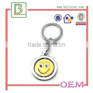 Metal Keychain With Smiley Face thumbnail-1
