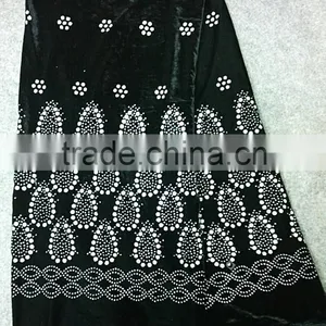 Fashion Trending Beautiful Purple Color African Voile Velvet Lace Fabrics for Sale thumbnail-1