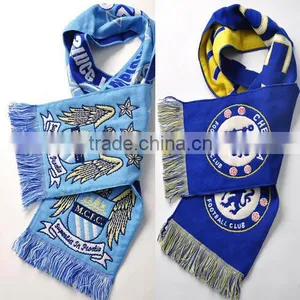 Customized 135*20cm Acrylic Knitting Fan Scarf thumbnail-2