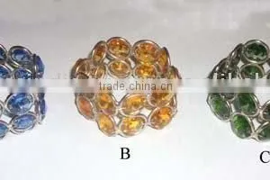 Crystal Wedding Napkin Ring, Beaded Napkin Ring, Crystal Napkin Ring thumbnail-1