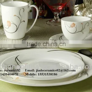 Middle East Japan Design Square Rectangular Shape Platter Ceramic Porcelain Dinner Plate thumbnail-1