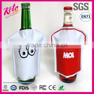 Football Shirt Shape PVC Gel Single Beer Bottle Cooler Sleeve for Sports Gift thumbnail-1