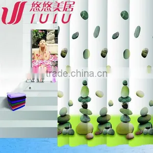 Transparent and White Shower Curtain Metal Shower Curtain Hooks thumbnail-1