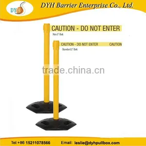 Plastic Safety Barrier Retractable Strap Stanchion Belt Post Barrier thumbnail-1
