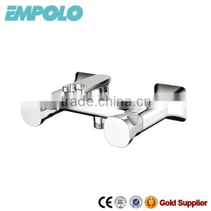 2016 Wall Mounted Solid Brass Bath Tap With Double Handles 76 4101 thumbnail-1