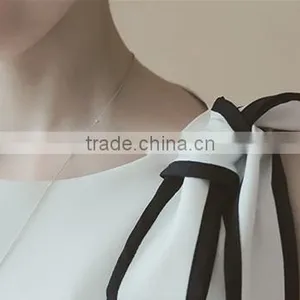 Lady and Woman Elegant Casual Bowknot Sleeveless Vest and Tops thumbnail-3