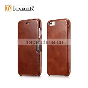 ICARER Genuine Leather Wallet Case for IPhone 6 / 6s /6 Plus Flip Cover Vintage Series thumbnail-1