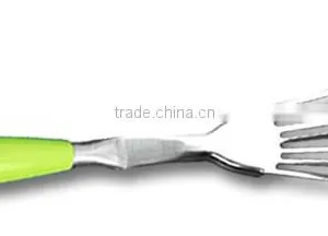 Stainless Steel Slotted Turner With Green Handle thumbnail-1