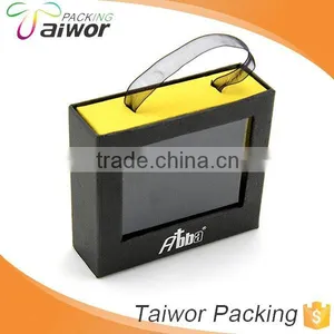 Factory Wholesale PVC Window Rigid Paper Slide Jewelry Box With Velvet Paperboard Inside Quality Choice thumbnail-5