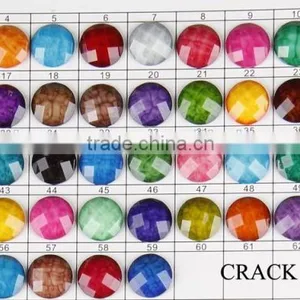 2015 LATEST !! LUCKY Highest Quality Flat Back Sew-on Acrylic Rhinestone Diamante Crack Color thumbnail-1