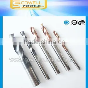 HRC 55 Tungsten Carbide Drill Bits Micro Grain Altin Coated for Processing Harder Steel thumbnail-1