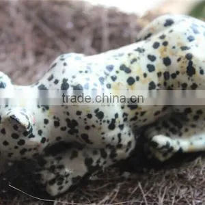Hand Carved Funny Dot Stone Crystal Leopard Animals Figurine thumbnail-3