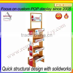 ODM & OEM Food Accessory Products Wood Display Shelves for Supermarket Promotion thumbnail-5