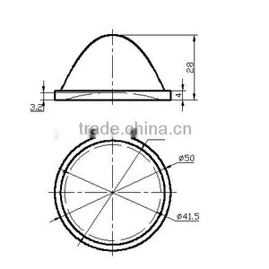 50mm 40degree COB Glass Lens for LED High Bay Lamp(GT-50-49) thumbnail-4