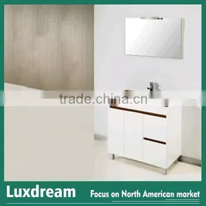 Colorful Glass Basin MDF Cabinet Commercial Bathroom Vanity thumbnail-1