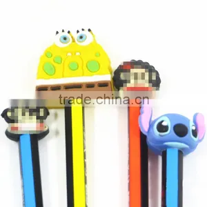3d Custom Cartoon PVC Pencil Topper Rubber Pen Topper/ Cartoon Toppers thumbnail-4