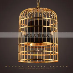 Iron Cage Shape Pendant, Industrial Basket Pendant, Ancient Retro Coop Chandelier thumbnail-1