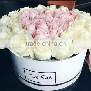 Large Round Cardboard Box With Handle thumbnail-5