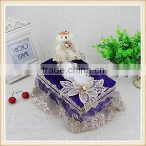 Short Style Lace Tissue Box thumbnail-2