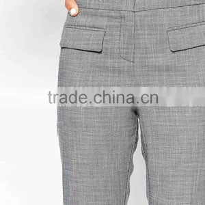 China Supplier Online Shopping Wholesale High Quality Grey Slim Women Straight Pants thumbnail-3