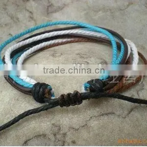 Cheap Braided Cow Leather Bracelets for Men 2014 Design thumbnail-1