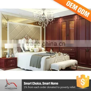 Bedroom Wardrobes Wooden 3 Doors Closet Sliding Solid Wood Wardrobe thumbnail-4