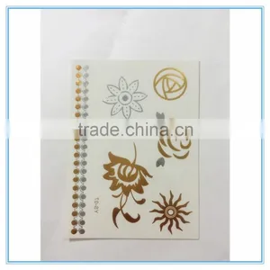 New Fashionable Custom Flash Metallic Water Based Temporary Tattoo thumbnail-3