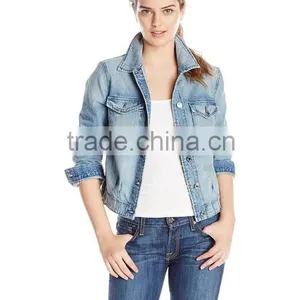 Least Design Women's Pintuck Denim Jacket thumbnail-1