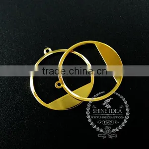20mm Gold Plated Hollow Round Pendant Charm DIY Earrings Chandelier Jewelry Supplies 1850254 thumbnail-3