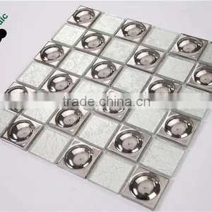 SMG04 Silver Flexible Mosaic Decorative Brick Ceramic Tiles for Living Room Wall thumbnail-4