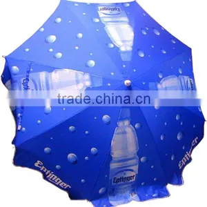 White Powder-coated Steel Brand Promotion Custom Beach Umbrella thumbnail-1