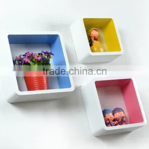 Rounded Floating Cube Wall Storage Shelves thumbnail-2