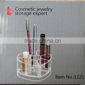 Wholesale Innovative Household Heart Shape Clear Cosmetic Acrylic Makeup Organizer With 8 Grids thumbnail-6