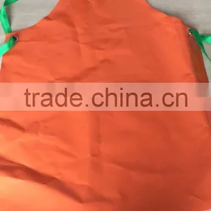 Full Length New Style Bib Dishwasher Butcher Fish Cutting Apron With Green Closure Strips thumbnail-1