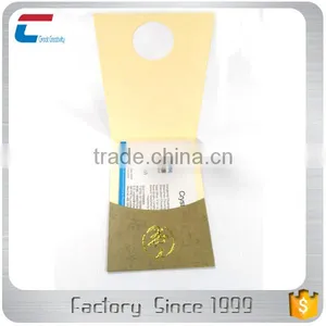 Custom Printing Golden Hotstamping Paper Checking-in Cards for Hotels thumbnail-1