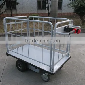 500kgs Electric Platform Cart With Rail for Warehouse VH-ECF-50-(12.2 X 7.1) thumbnail-1