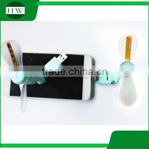 2 in 1 Adjustable Led Light Temperature Foldable Portable Otg Mini Usb Micro Pocket Fan for Tablet Mobile Phone Power thumbnail-4
