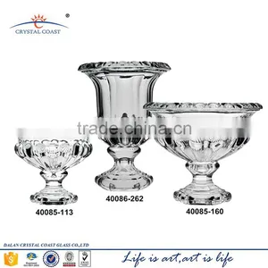 Clear Glass Bowl With Stem;clear Glass Pedestal Bowl;clear Footed Glass Bowl thumbnail-1