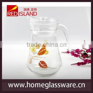 Glass Water Pitcher With Handle, Glass Pitcher thumbnail-1