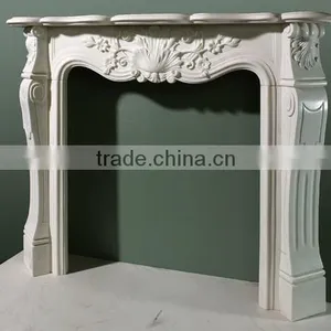 Customized Size Hand Carved Marble Fireplace thumbnail-5